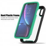 Wholesale iPhone Xr Clear Dual Defense Case (Green)